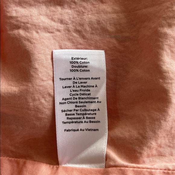 Talbots Peach and White Striped Sundress - Picture 6 of 7